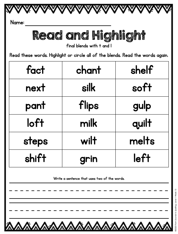 Sounds, Vowels, Blends, and Digraphs (B, M, R, S)