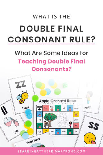 Do you know the phonics rule for doubling a final consonant at the end of a word or syllable? Want some fun ideas for explicitly teaching and modeling it? In this blog post, you'll learn all about double final consonants and get lots of phonics teaching ideas!