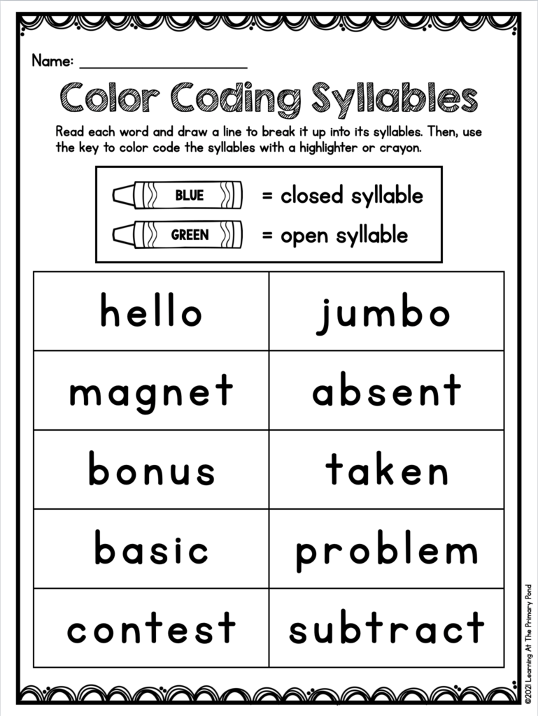 Examples of Unstressed Syllables Using Common Words