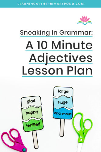 Need a quick adjectives lesson? These activities are perfect for first or second grade! They're great when you don't have much time to fit in grammar.