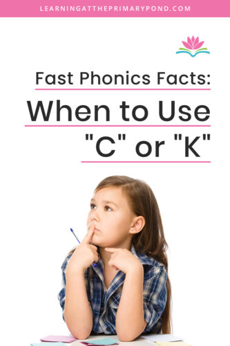 There are A LOT of spelling rules in English, and you could definitely go a little crazy trying to remember them all. For example, what about knowing when to use "c" vs. "k" for spelling?  In this blog post, I'll quickly go over the rule for "c" vs. "k" and provide activity suggestions for helping your students learn the concept!