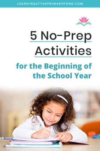 The beginning of the school year can be a busy time! There's a lot to get done, and it's helpful to have something for students to work on and be engaged in. In this blog post, I’ll go over 5 different activities that are no-prep and can be used at the beginning of the year! 
