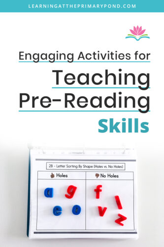 Pre-reading skills are so important! They help lay the foundation for children to become strong readers. Pre-reading skills include concepts like phonological awareness, phonemic awareness, print awareness, and letter knowledge like letter names and sounds. Click here for simple activities that teach pre-reading skills - these work great for small group with Kindergarten students!