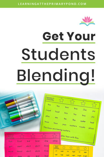 In this blog post, I’ll go through one way you can help your Kindergarten, first grade, or second grade students work on their blending skills so that they can successfully read! This is a skill kids have to learn in order to read CVC words, but it’s also important as they advance in their reading.