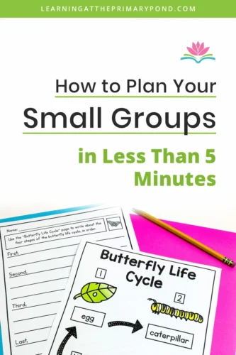 Planning for small groups can be overwhelming! In this blog post, I’ll give you some time-saving techniques so that you can plan your small groups in less than 5 minutes. 