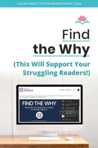 In this blog, I'll go over the "Find the Why" process which helps you go much deeper than just saying, “This child is struggling with reading.” With "Find the Why," you'll be able to specify the skills a student needs to work on.