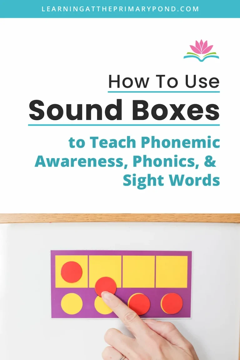 In this blog post, I'll go through different ways to use sound boxes to teach phonemic awareness, phonics, and sight words with your Kindergarten students, first grade students, or second grade students.
