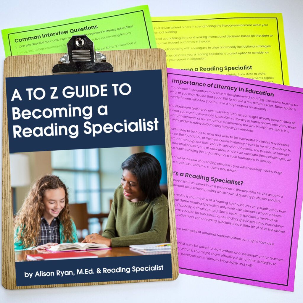 Grab this complete guide on how to become a reading specialist for free!