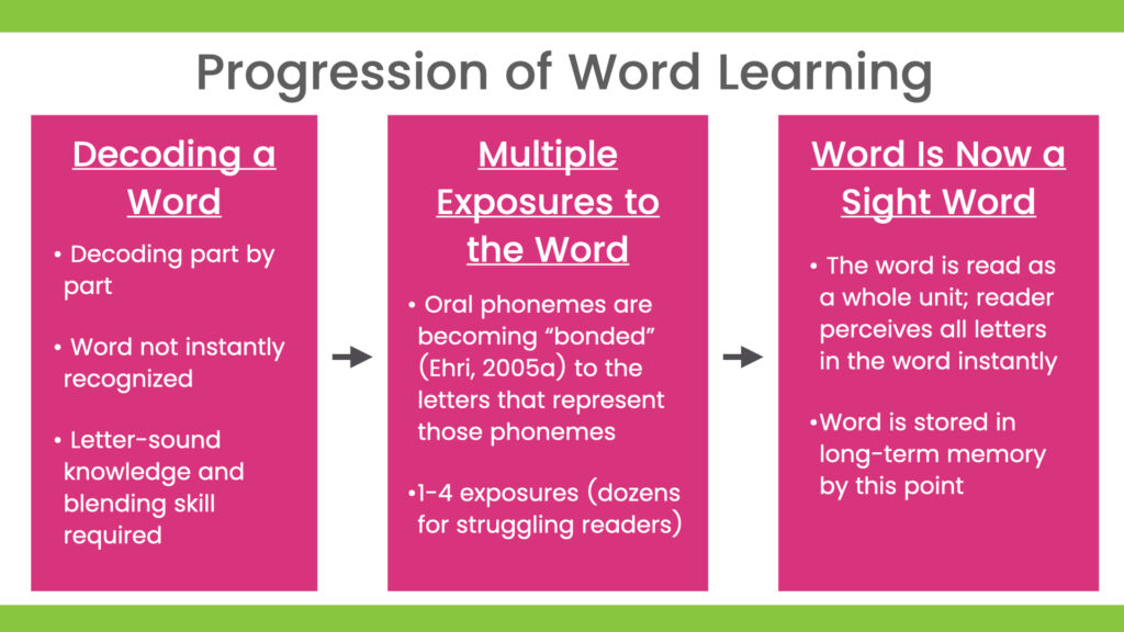 To understand how English works, it helps to know more about the progression of word learning. 