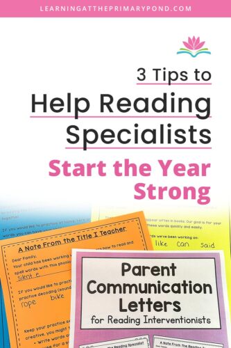 In this blog post, discover three tips for reading specialists to start the school year strong.