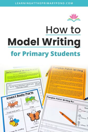 In this blog post, I'll give you step by step directions for how to model writing for primary students!