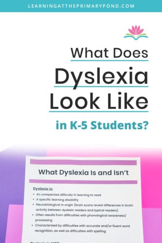 Between 15 and 20% of the population has dyslexia - which means that many elementary school students have it. Many are undiagnosed. But what is dyslexia, and what does dyslexia look like in Kindergarten through 5th grade students? In this blog post, I'll explain what dyslexia is and list out the most common signs of dyslexia you might notice in elementary school children.